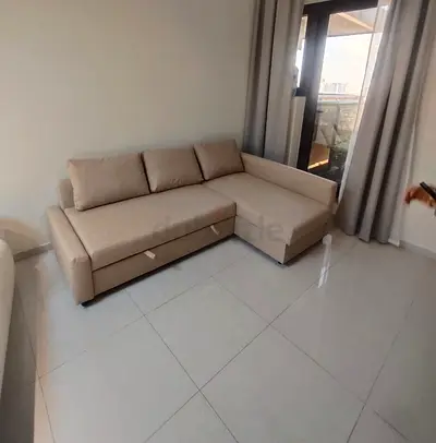 IKEA L Shape Sofa cum bed with big storage and you can fix the storage left or right anyside