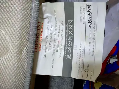Single Home center Mattress - Good Condition (120x200x21 cm )-Free