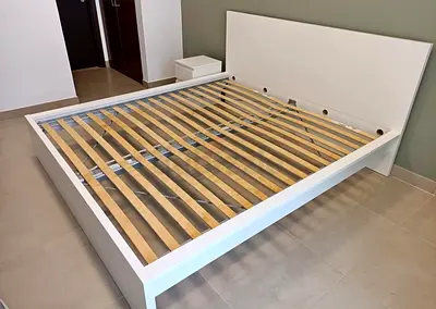 Ikea king size bed with mattress available in perfect condition