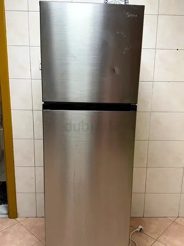 Midea Silver double-door refrigerator (top freezer) - good working condition