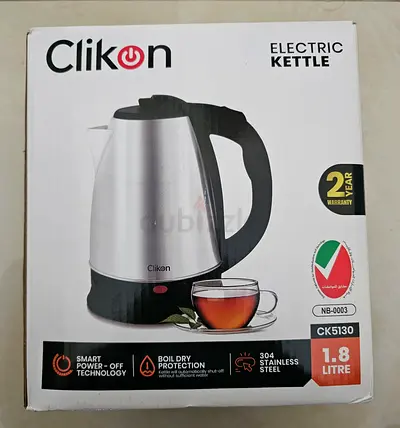 Clikon CK5130 1.8L Stainless Steel Electric Kettle (Brand New, In Box)