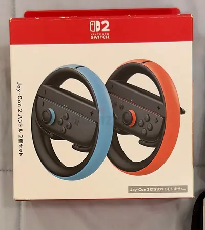 Pair of Nintendo Switch 2 Joy-Con Wheel Controllers (Blue  Red) - Boxed