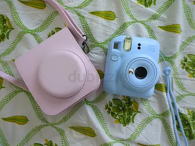 Fujifilm Instax Mini 12 Instant Camera with Pink Case - Light Blue