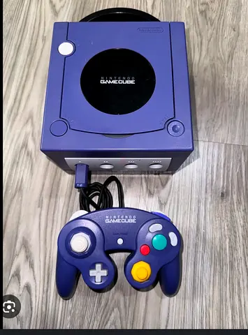 Nintendo GameCube Console NTSC  fully working with Controller - Indigo, Good Working Condition