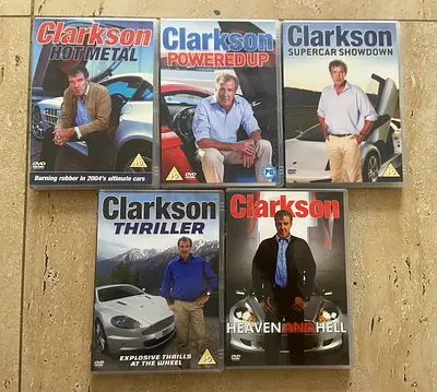 Jeremy Clarkson DVD Collection - Hot Metal, Powered Up, Supercar Showdown, Thriller, Heaven  $%