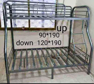 Metal Bunk Bed — Single over Double (90x190 / 120x190)
