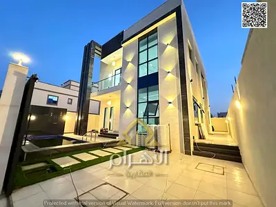 Villa for sale, 4 bedrooms with swimming pool, registration fees included, one minute from Sheikh Mohammed Bin Zayed Road