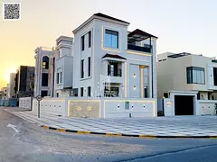 Luxury corner villa for sale in Al Zahia – Modern design G+2 with spacious areas and high-end fini