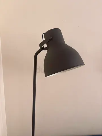 Minimalist adjustable floor lamp - matte grey standing lamp from ikea