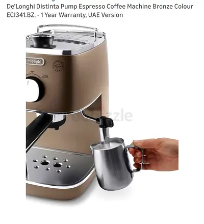 DeLonghi Distinta Coffee Machine with free descaler  frothing pitcher