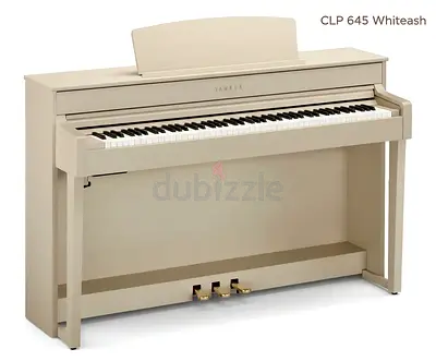 Yamaha Clavinova CLP645 White Ash color with Matching Piano bench. Free delivery with warranty.