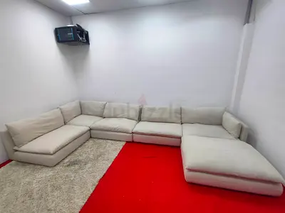 Crate and barrel feather 🪶 filled modular sofa with ottoman