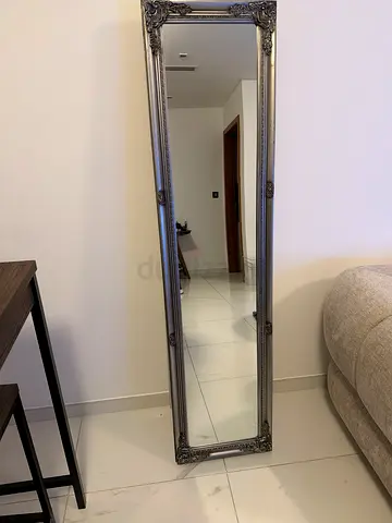 Full-Length Ornate Silver Wall Mirror - Leaning/Wall Mount (3 to sell priced individually)