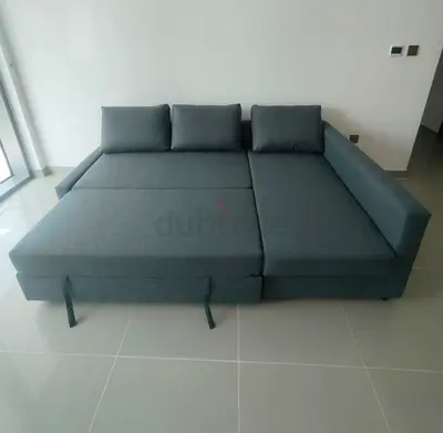 IKEA L Shape Sofa cum bed with big storage and you can fix the storage left or right anyside