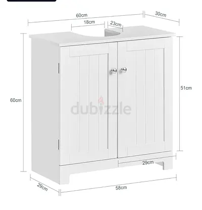 X2 SoBuy Bathroom Cabinet Under Sink Cabinet Unit Storage Organizer Cabinet with 2 Doors