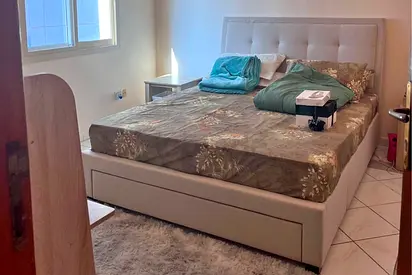 Queen size upholstered bed frame with headboard and storage - light beige