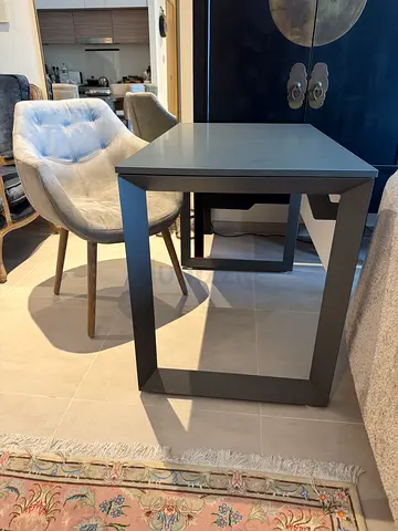 The desk comes with a very comfortable chair.