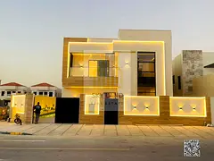 Luxury modern villa for sale, corner location on two streets, two floors and a roof, central air con