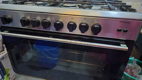 Used Bomann 5-Burner Gas Stove with Oven - Stainless Steel