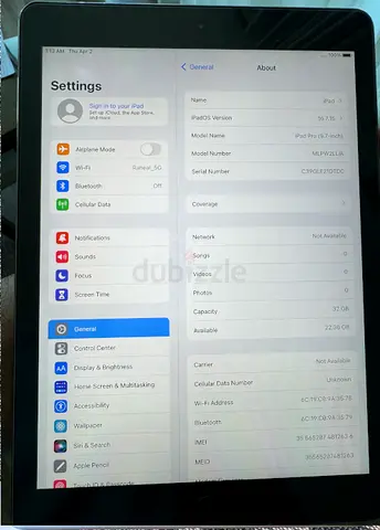 iPad Pro 9.7 32GB (Wifi + Cellular)