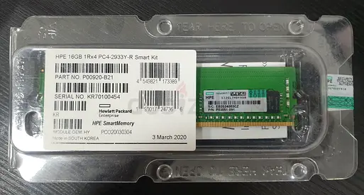 HPE 16GB DDR4 PC4-2933Y Registered Smart Kit (Server RAM) - Sealed