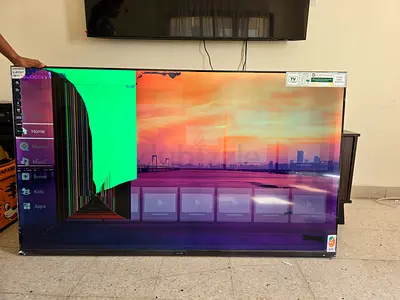 55-inch LED TV with cracked/damaged screen - for parts or repair