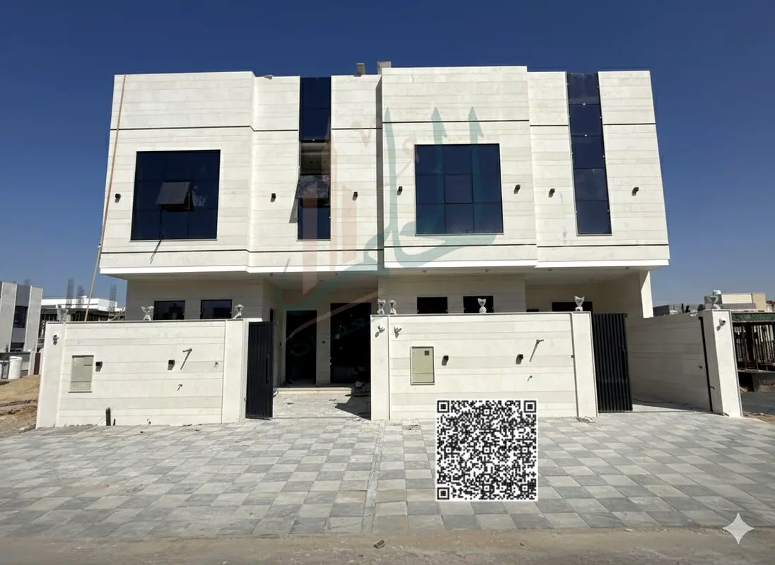 Luxury corner villa for rent, first tenant, in Al Yasmeen with a modern design and a prime location near all services and major roads in Ajman.