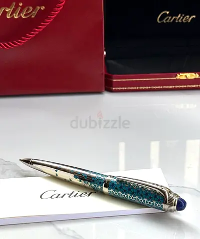 Cartier Limited Edition Blue Enamel Ballpoint Pen with Box
