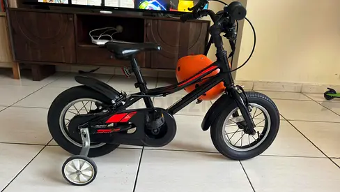 Kids 12-inch Balance Bike with Training Wheels - Good Condition