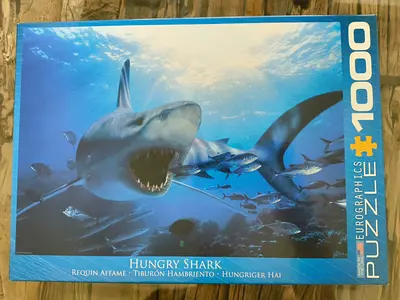 EuroGraphics 1000-piece Hungry Shark Jigsaw Puzzle - Like New