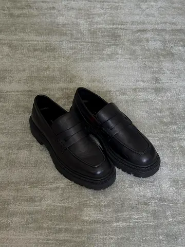 Black Leather Loafers
