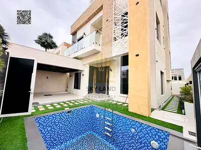 فيلا للبيع في الحليو 2 – عجمان فيلا فاخرة مع مسبح بتصميم عصري ومساحات واسعة تلبي أعلى معايير الراحة والرفاهية