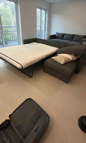 Ikea vimle L shape sofa bed with mattress