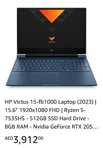 HP Victus 15 (2023) - Ryzen 5, 512GB SSD, RTX 2050, 15.6 FHD