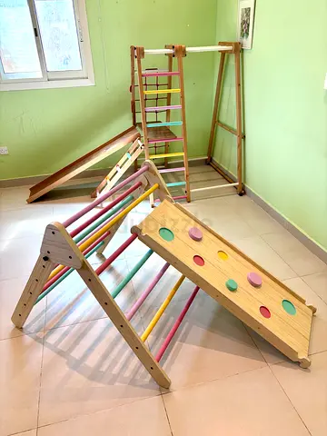 Montessori Pikler Climbing Set  Jungle Gym with 2 Slides – Like New