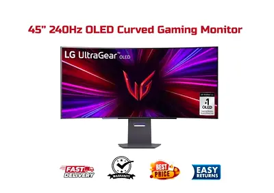 LG 45 Inch UltraGear™ OLED WQHD 1440P 240Hz 0.03ms Curved Gaming Monitor