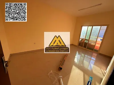 A great opportunity for annual rent in Al Nuaimiya – Ajman. A clean and spacious 1-bedroom apartment with a living room, balcony, and central air cond