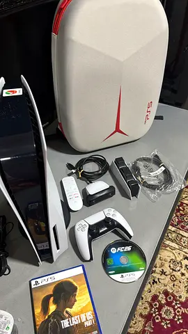 PS5 CD version with controller + Sony camera+ Sony remote +  Sony charging dock + bag + stand  games