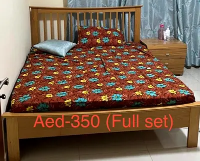 Urgent sale Luxurious  king siz bed  side tabe with two matress (0nly 300)