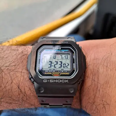 Casio G-Shock Digital Titanium Watch (Mens) - Square Face, Black
