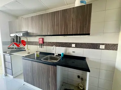 ( MONTHLY PAYMENTS )12 CHEQUES - SPACIOUS STUDIO WITH BALCONY AVAILABLE FOR FAMILY - RENT 38K - CAR PARKING + GYM FREE
