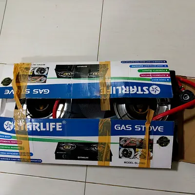 Starlife 2-Burner Portable Gas Stove - Used for 1 month with regulator and hose pipe