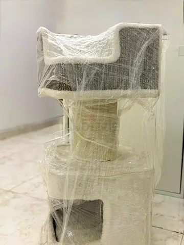 Two-level Cat Tree with Scratching Post and Cozy Hideaway - Good Condition