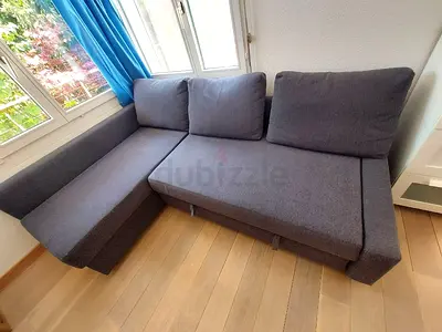 Grey L-shaped 3-seater Sofa with Chaise - Compact  Comfortable