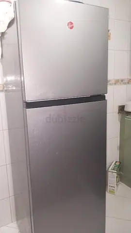 Hoover Silver Double-Door Fridge and Haier front load washing machine - Good Working Condition
