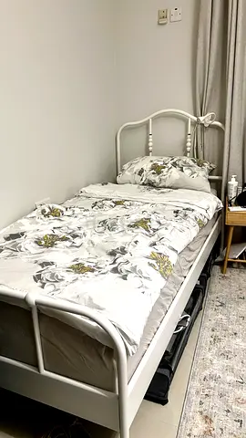 IKEA SAGSTUA WHITE Single Bed + HÖVÅG Pocket Spring Mattress – Excellent Condition