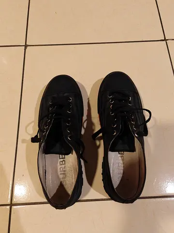 Burberry First copy Black casual lace-up sneakers - lightly used, size 42
