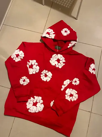 Red Denim tears Floral Print Hoodie, unused condition / mint condition