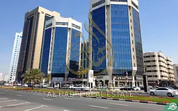 Great commercial opportunity in Al Majaz 1 – Corniche Plaza, luxury office with direct sea view, r