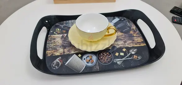 Black Decorative Serving Tray